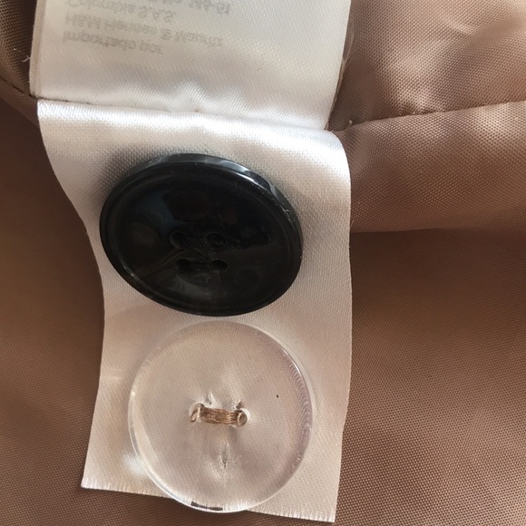 H&M tan button up peacoat size 0 neutral trendy closet staple office career - Picture 13 of 13